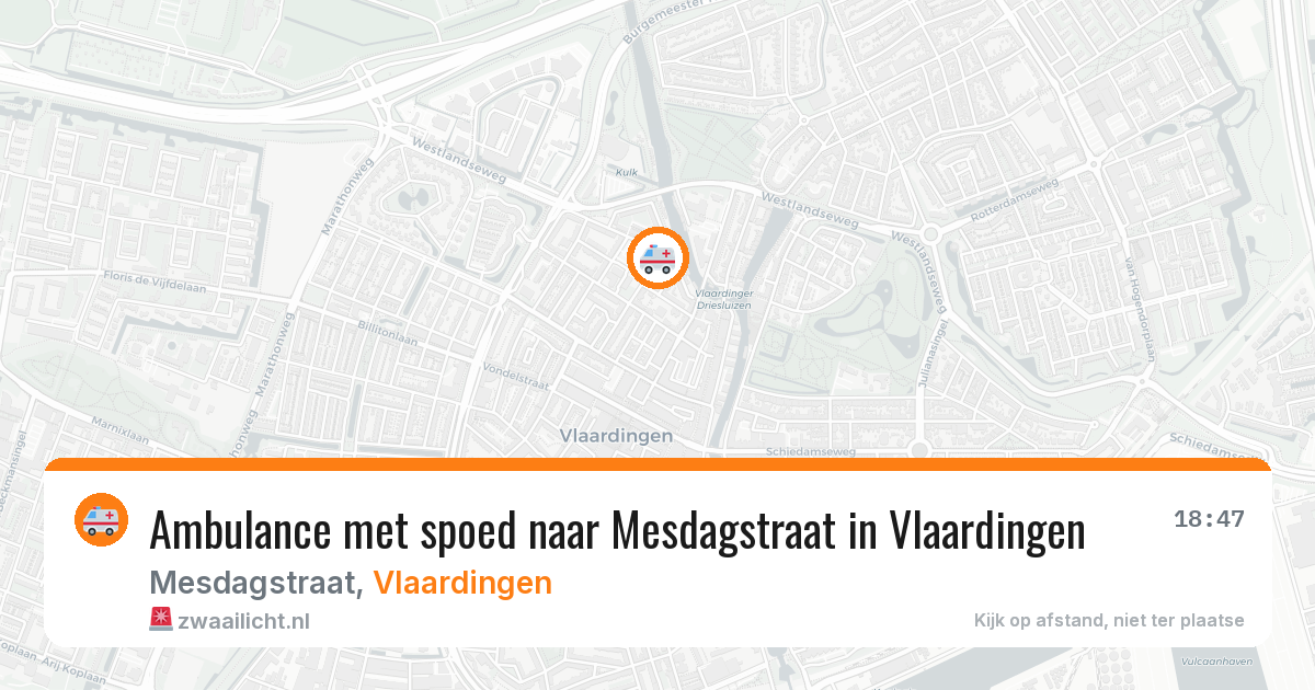 Ambulance met spoed naar Mesdagstraat in Vlaardingen — 12 jun 2026