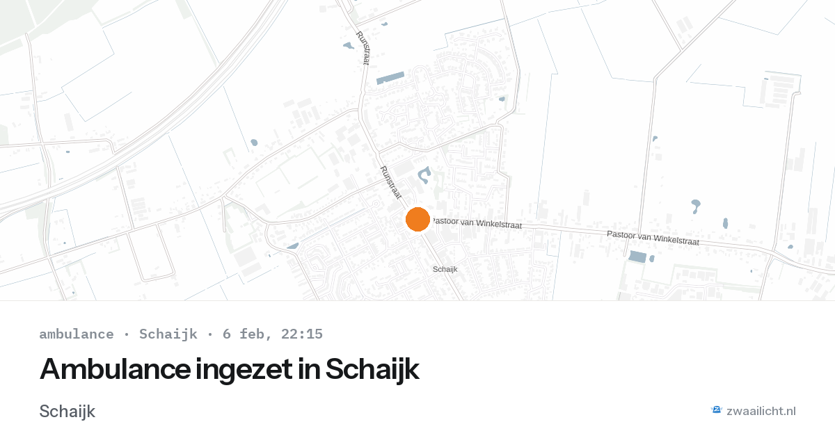 Ambulance ingezet in Schaijk — 6 feb 2026