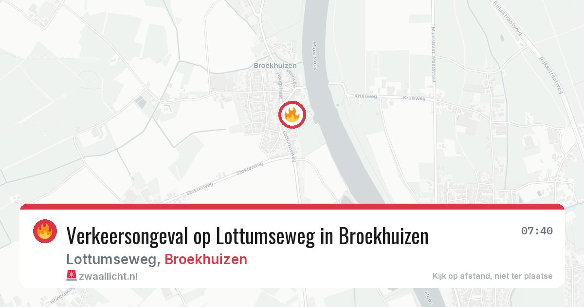 Verkeersongeval op Lottumseweg in Broekhuizen — 9 feb 2026