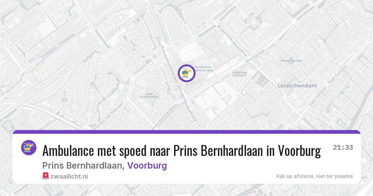 Ambulance met spoed naar Prins Bernhardlaan in Voorburg — 16 jun 2026