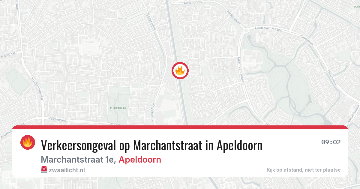 Verkeersongeval op Marchantstraat in Apeldoorn — 25 jun 2026