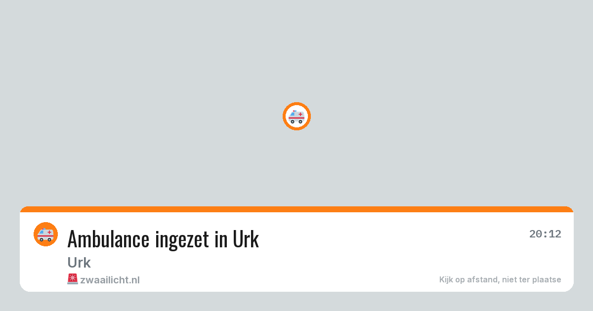 Ambulance ingezet in Urk — 11 aug 2026