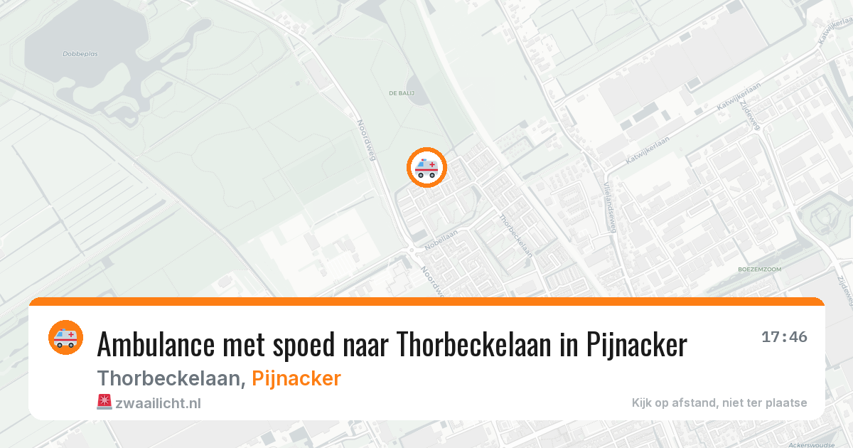 Ambulance met spoed naar Thorbeckelaan in Pijnacker — 8 mrt 2026