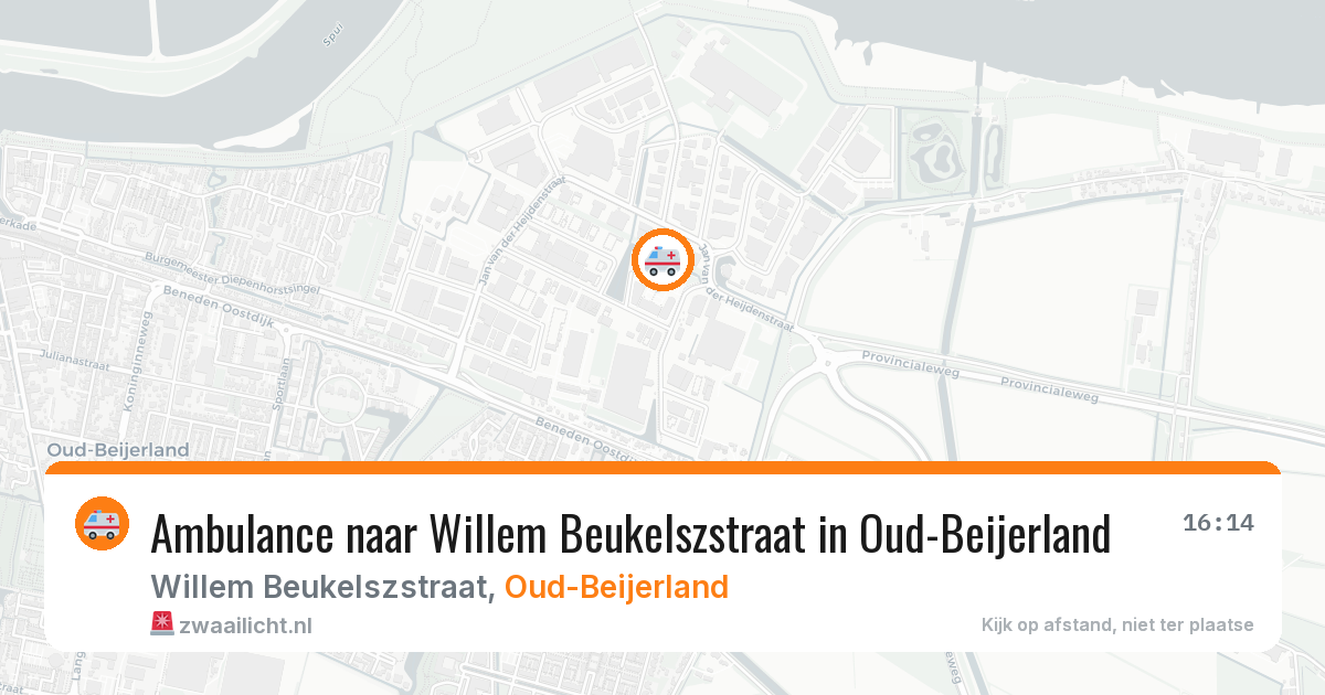 Ambulance naar Willem Beukelszstraat in Oud-Beijerland — 11 aug 2026