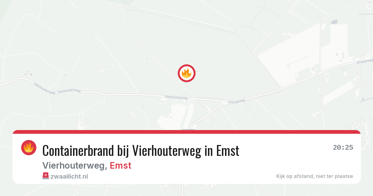 Containerbrand bij Vierhouterweg in Emst — 22 feb 2026