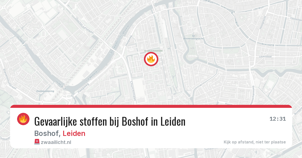 Gevaarlijke stoffen bij Boshof in Leiden — 5 mei 2026