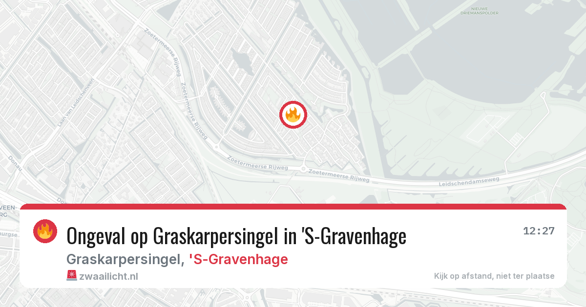 Ongeval op Graskarpersingel in 'S-Gravenhage — 3 aug 2026