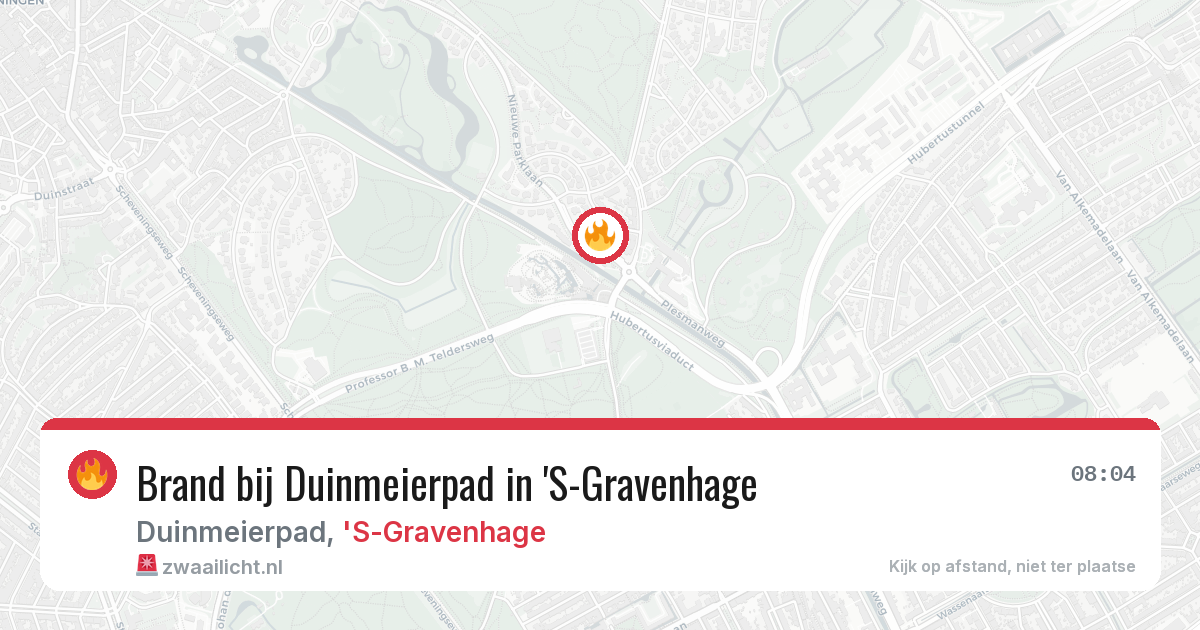 Brand bij Duinmeierpad in 'S-Gravenhage — 8 aug 2026