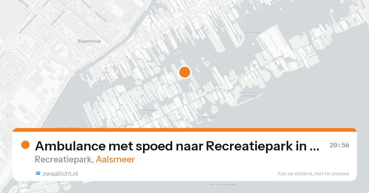 Ambulance met spoed naar Recreatiepark in Aalsmeer — 27 mei 2026