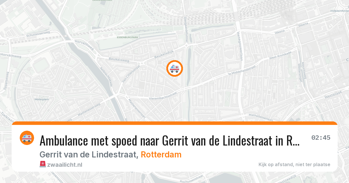 Ambulance met spoed naar Gerrit van de Lindestraat in Rotterdam — 9 mei 2026