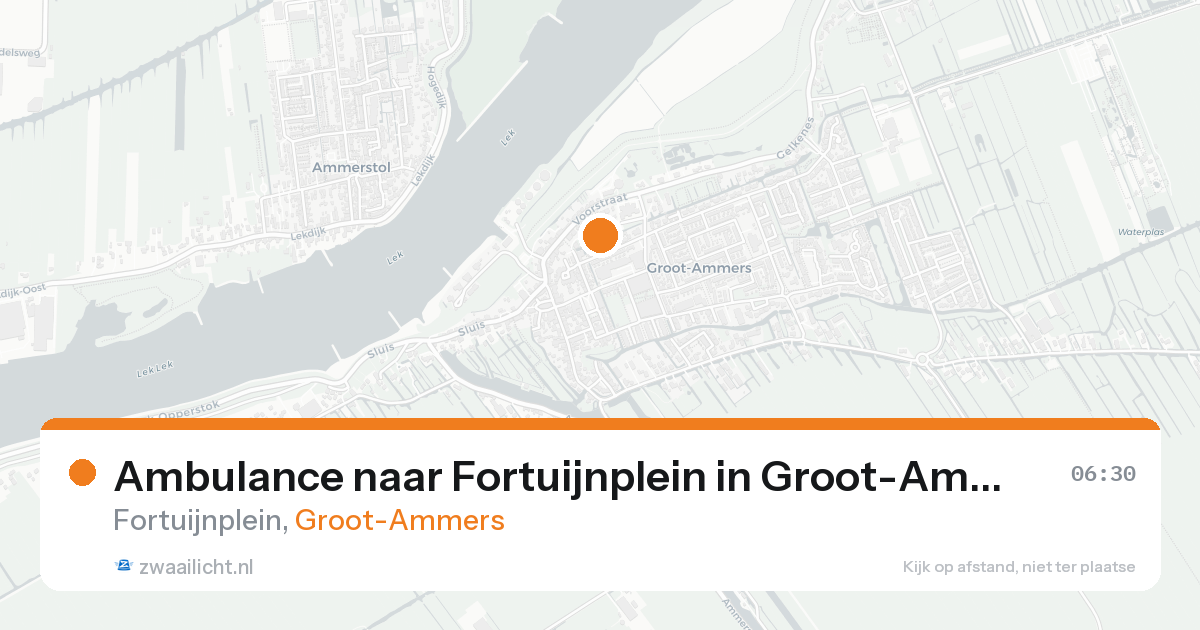 Ambulance naar Fortuijnplein in Groot-Ammers — 21 aug 2026