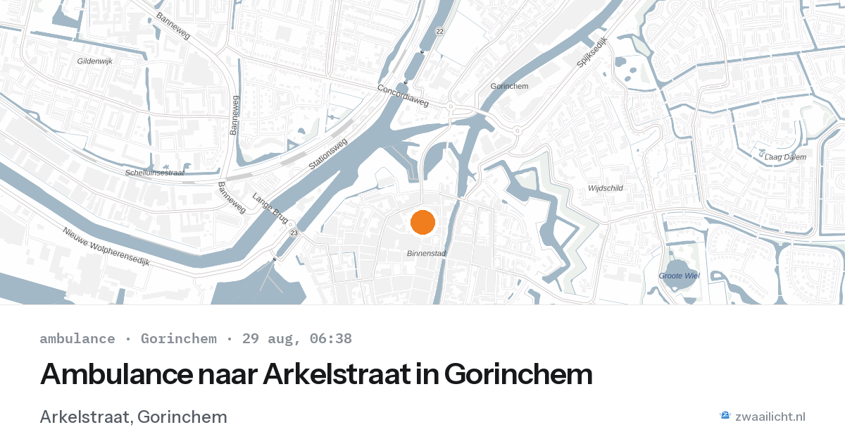 Ambulance naar Arkelstraat in Gorinchem — 29 aug 2026