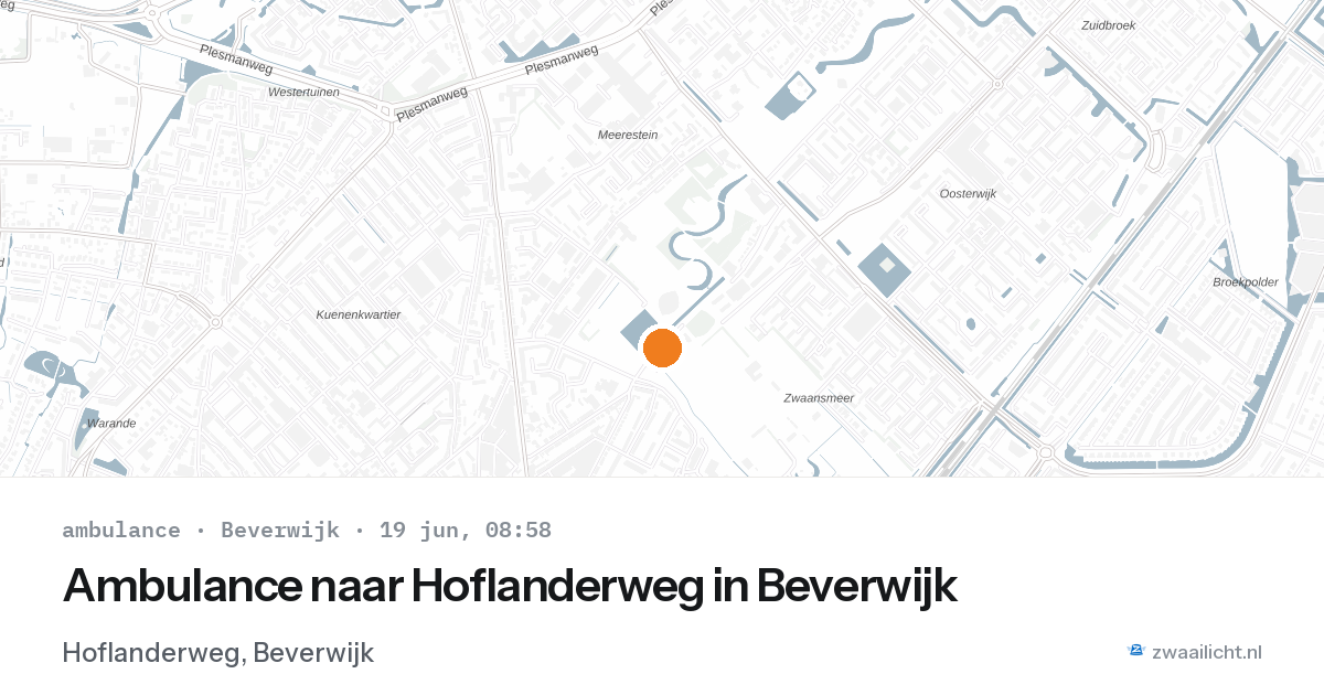 Ambulance naar Hoflanderweg in Beverwijk — 19 jun 2026