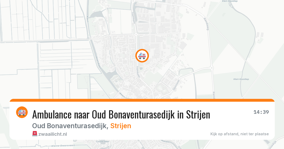Ambulance naar Oud Bonaventurasedijk in Strijen — 23 mei 2026