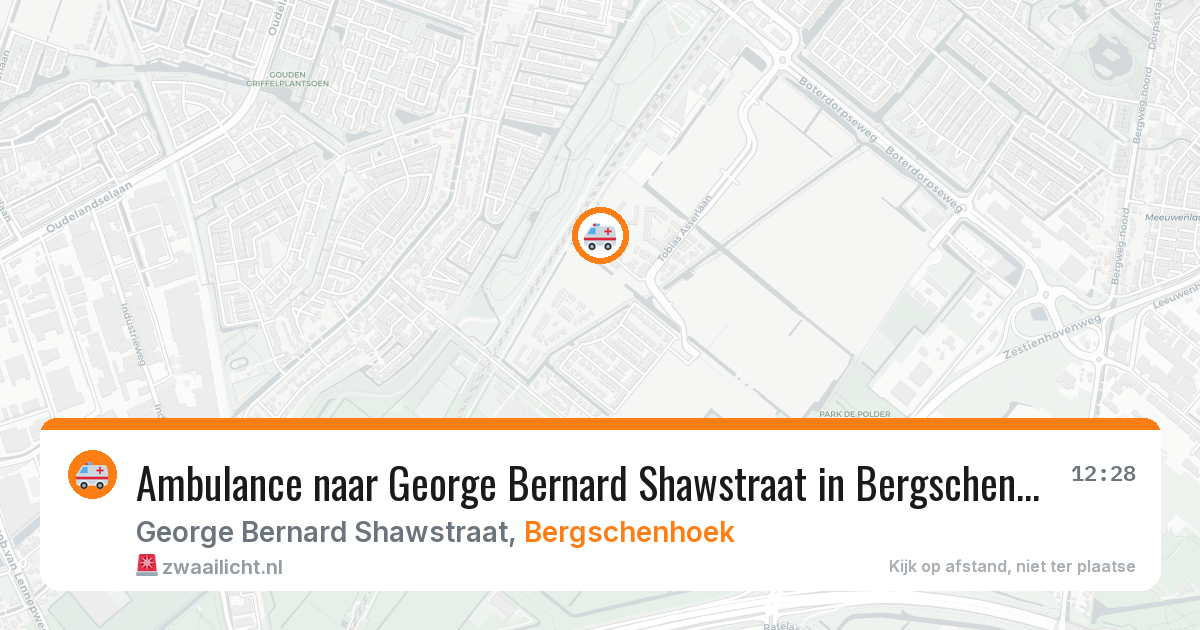 Ambulance naar George Bernard Shawstraat in Bergschenhoek — 11 jul 2026