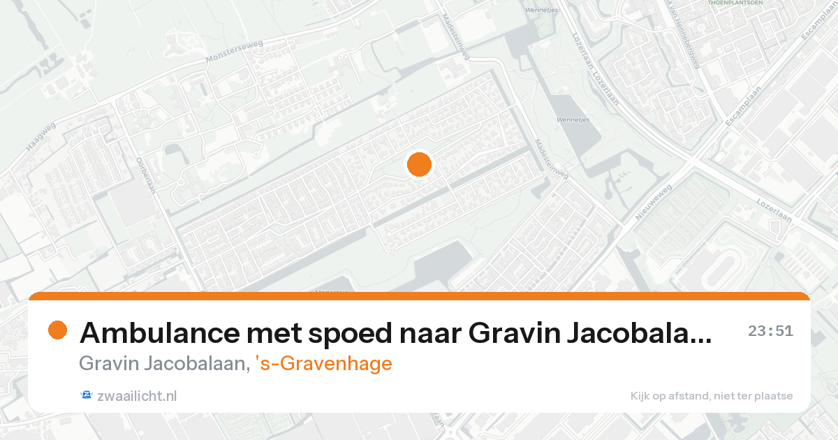 Ambulance met spoed naar Gravin Jacobalaan in 's-Gravenhage — 18 aug 2026