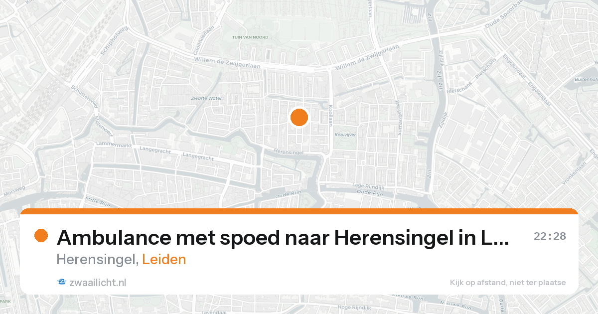 Ambulance met spoed naar Herensingel in Leiden — 17 jun 2026