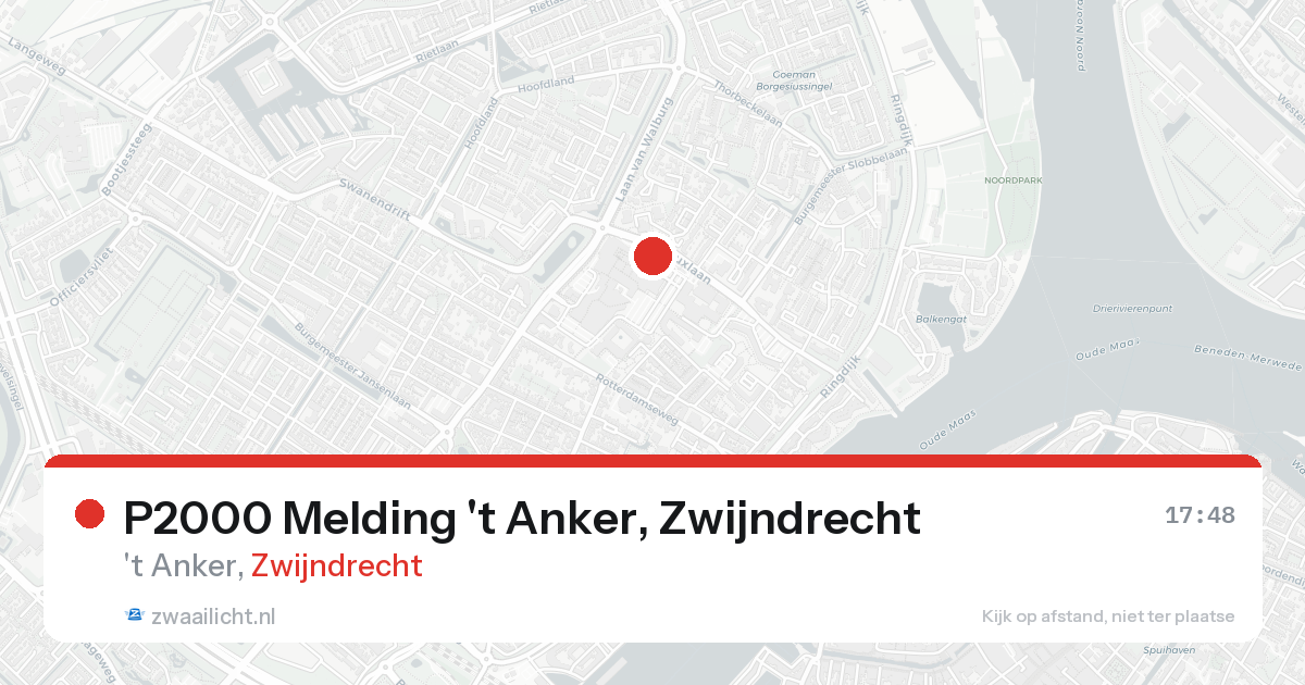 P2000 Melding 't Anker, Zwijndrecht — 7 feb 2026