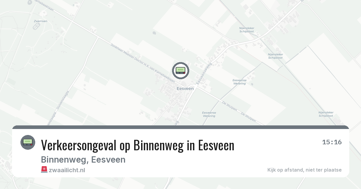 Verkeersongeval op Binnenweg in Eesveen — 24 mei 2026