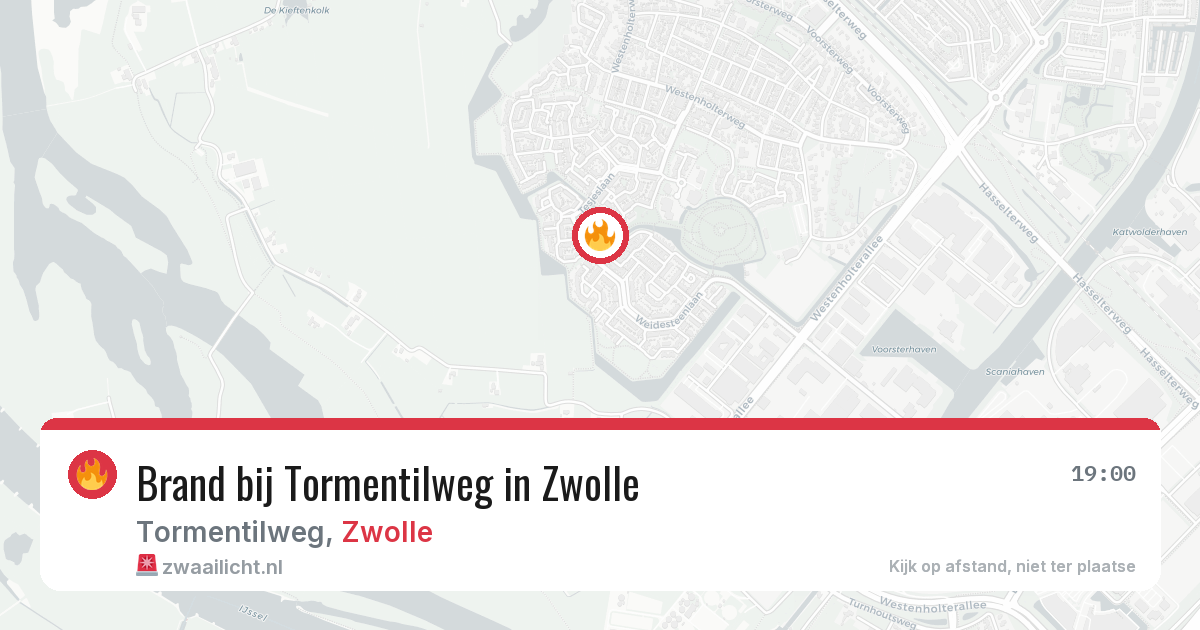 Brand bij Tormentilweg in Zwolle — 5 aug 2026