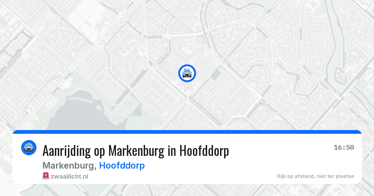 Aanrijding op Markenburg in Hoofddorp — 27 jul 2026