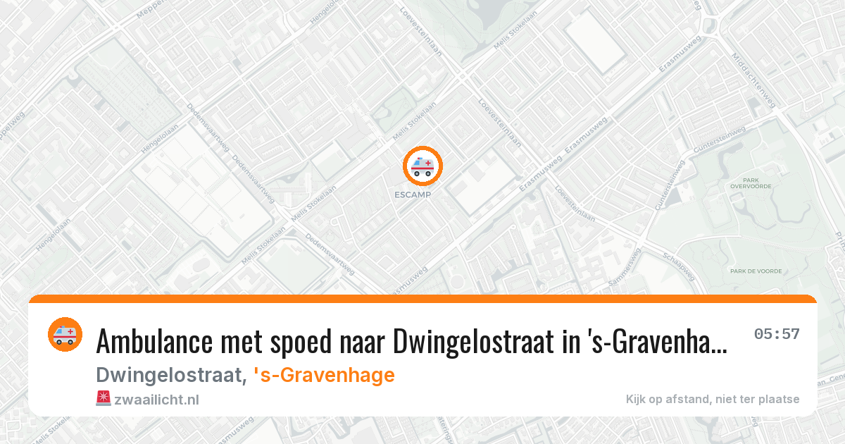 Ambulance met spoed naar Dwingelostraat in 's-Gravenhage — 24 mei 2026