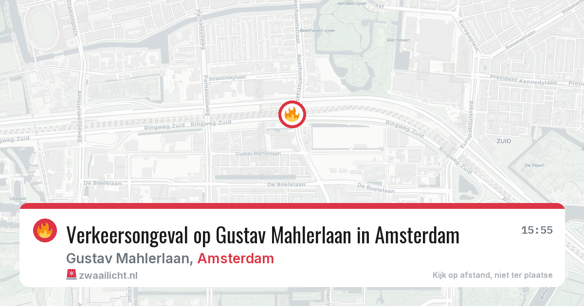 Verkeersongeval op Gustav Mahlerlaan in Amsterdam — 20 apr 2026