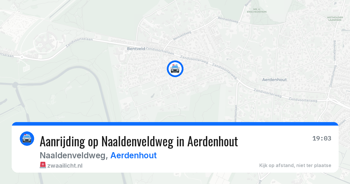 Aanrijding op Naaldenveldweg in Aerdenhout — 30 jul 2026