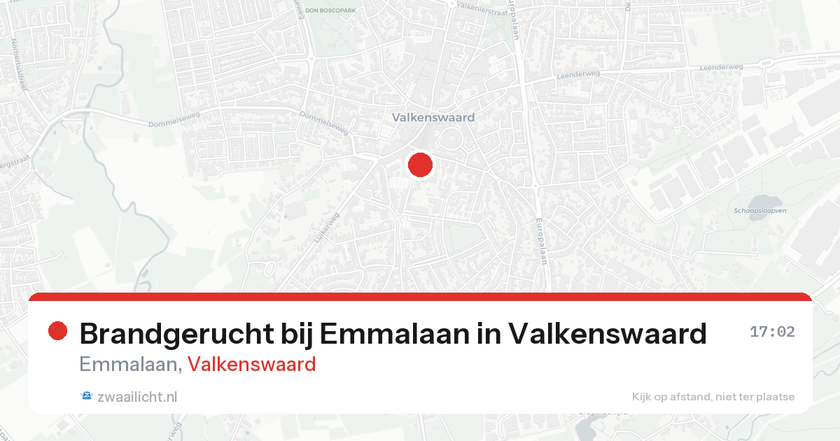 Brandgerucht bij Emmalaan in Valkenswaard — 23 mrt 2026