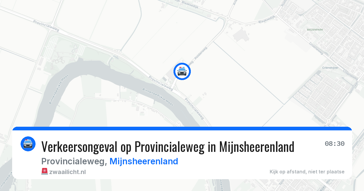Verkeersongeval op Provincialeweg in Mijnsheerenland — 19 mrt 2026