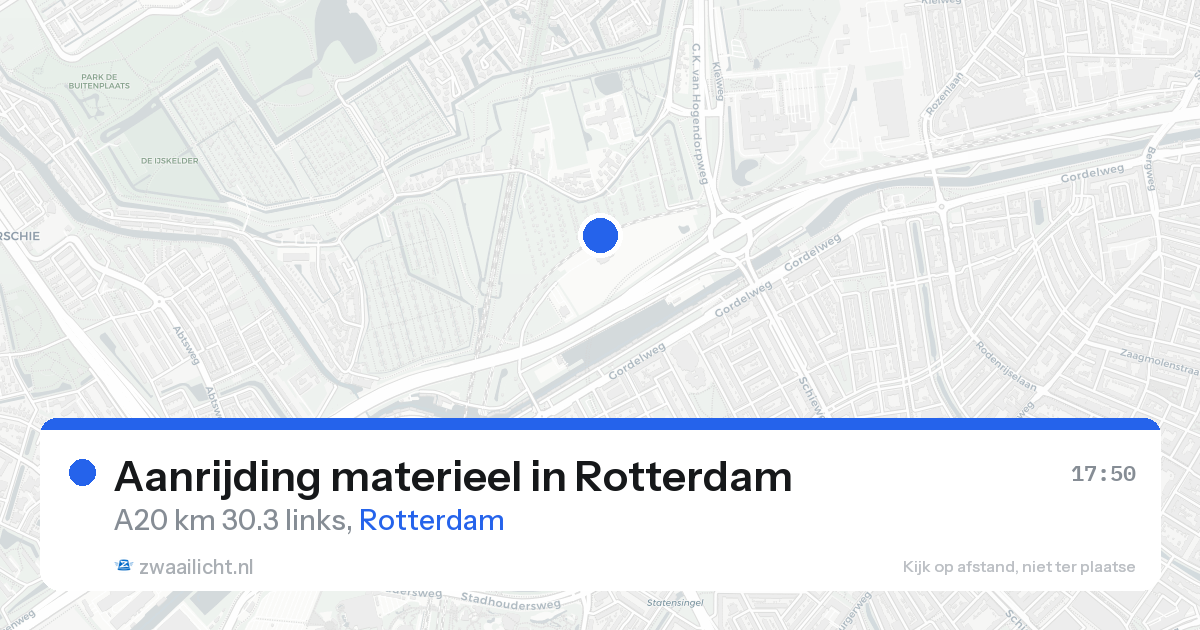 Aanrijding materieel in Rotterdam — 17 aug 2026