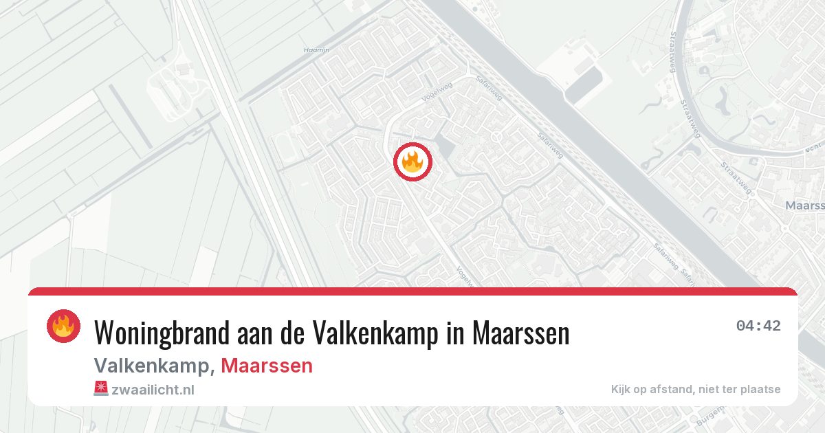 Woningbrand aan de Valkenkamp in Maarssen — 3 jun 2026