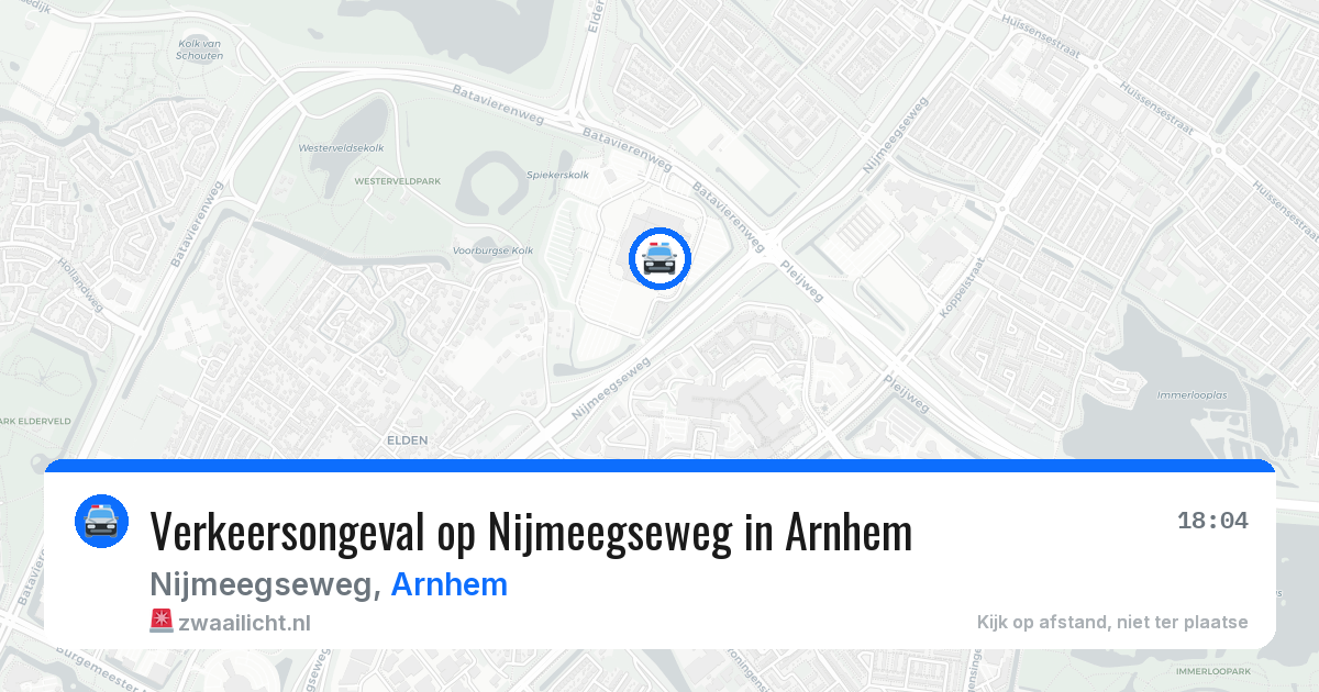 Verkeersongeval op Nijmeegseweg in Arnhem — 27 apr 2026