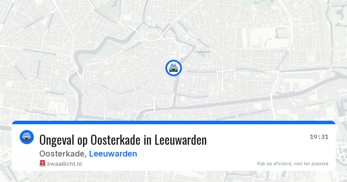Ongeval op Oosterkade in Leeuwarden — 18 apr 2026
