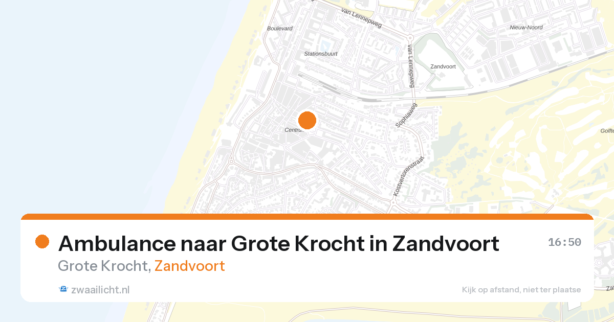 Ambulance naar Grote Krocht in Zandvoort — 26 aug 2026