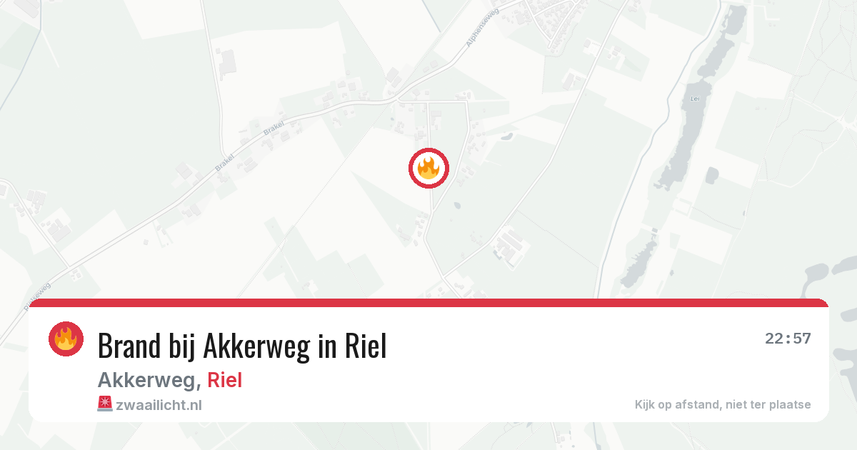 Brand bij Akkerweg in Riel — 6 aug 2026