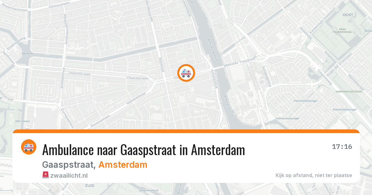 Ambulance naar Gaaspstraat in Amsterdam — 8 jun 2026