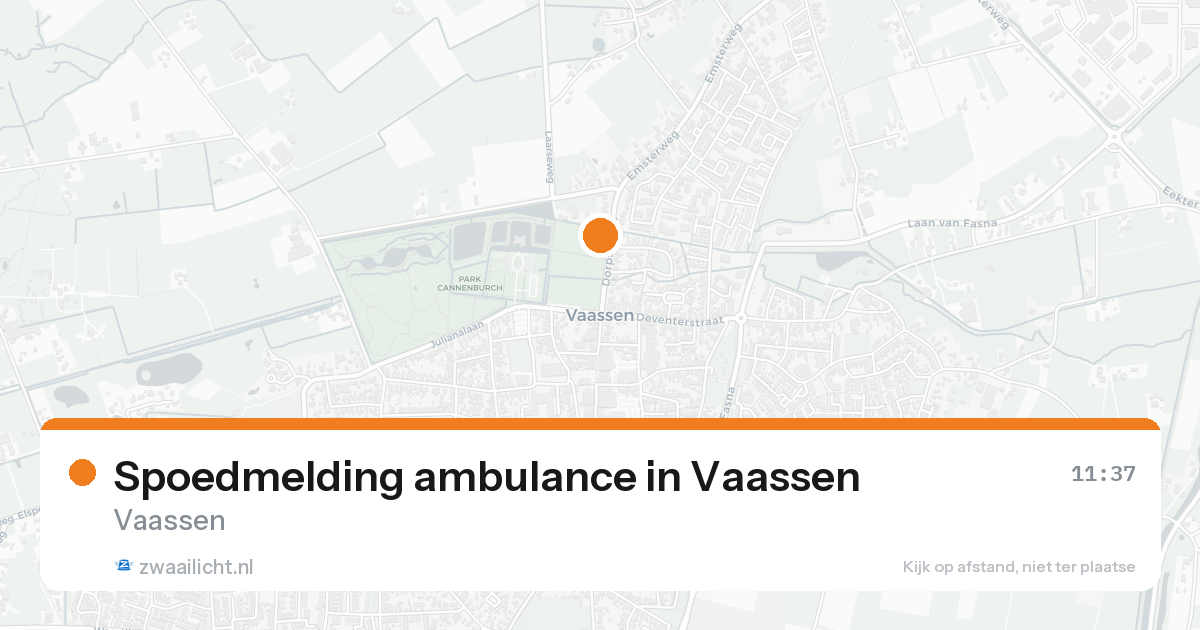 Spoedmelding ambulance in Vaassen — 31 jan 2026