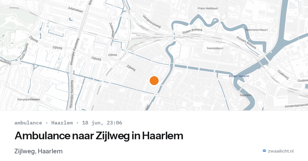 Ambulance naar Zijlweg in Haarlem — 18 jun 2026