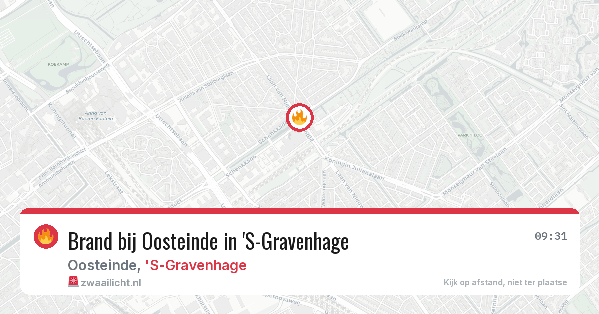 Brand bij Oosteinde in 'S-Gravenhage — 5 jun 2026