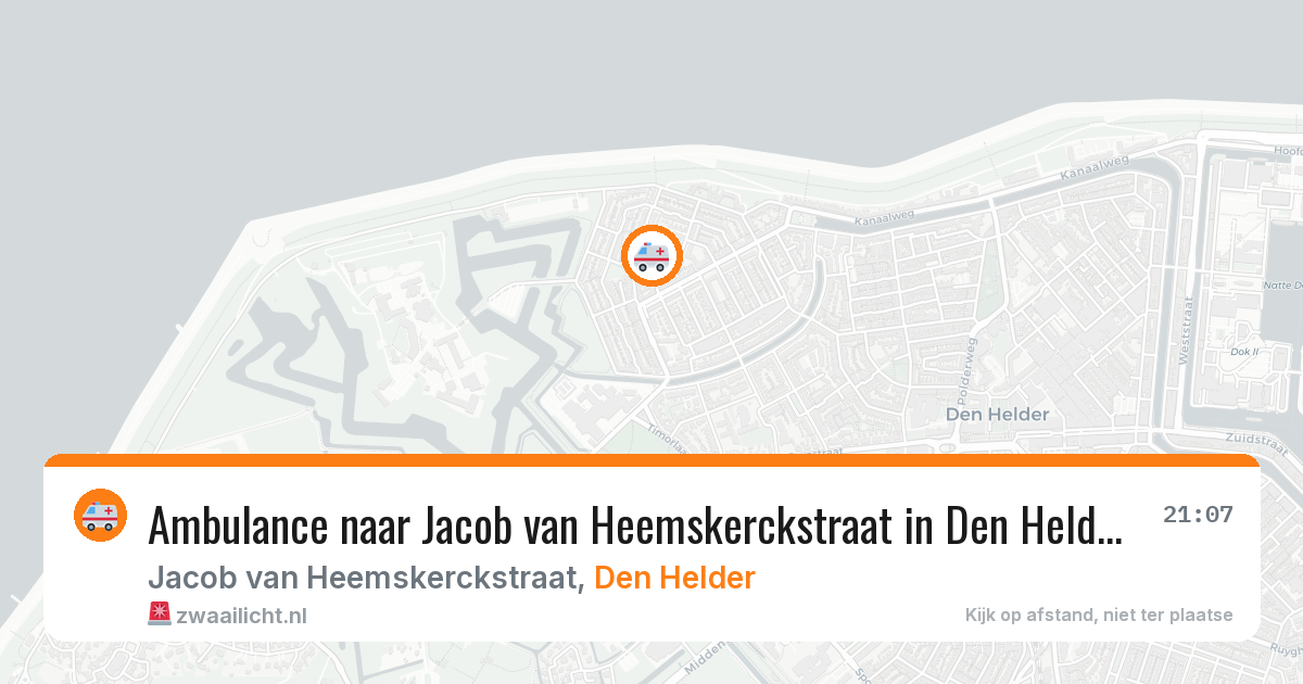 Ambulance naar Jacob van Heemskerckstraat in Den Helder — 4 jun 2026