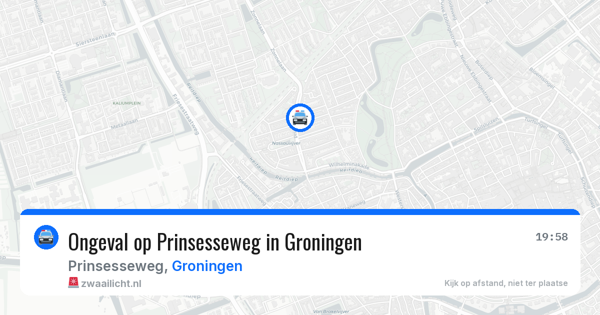 Ongeval op Prinsesseweg in Groningen — 17 jan 2026