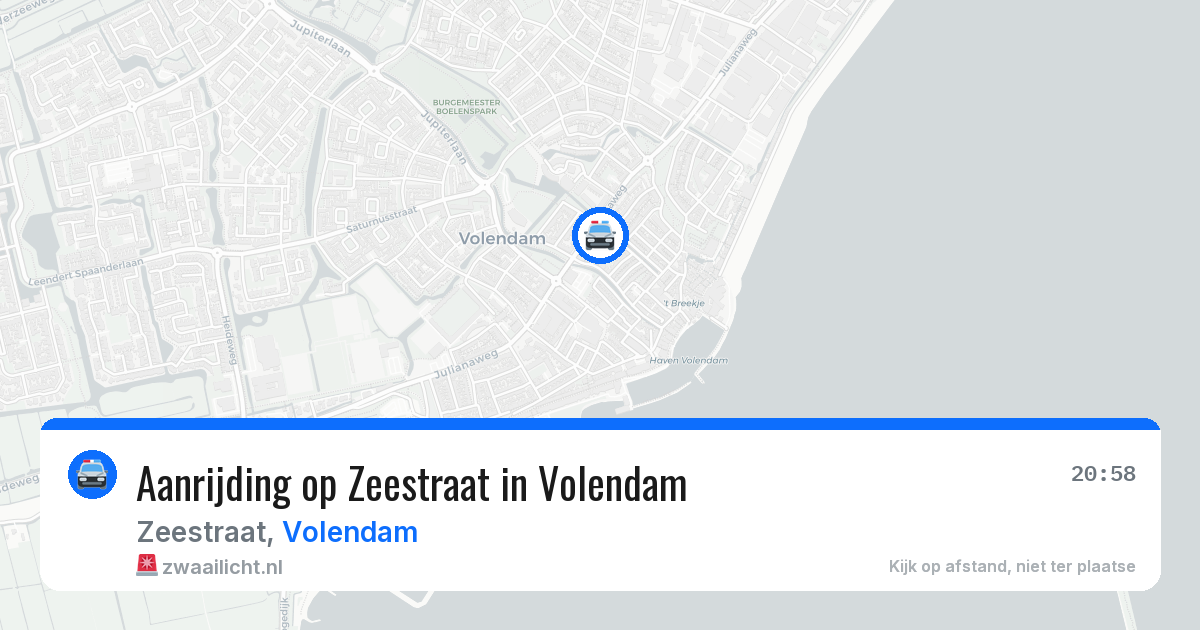 Aanrijding op Zeestraat in Volendam — 5 aug 2026