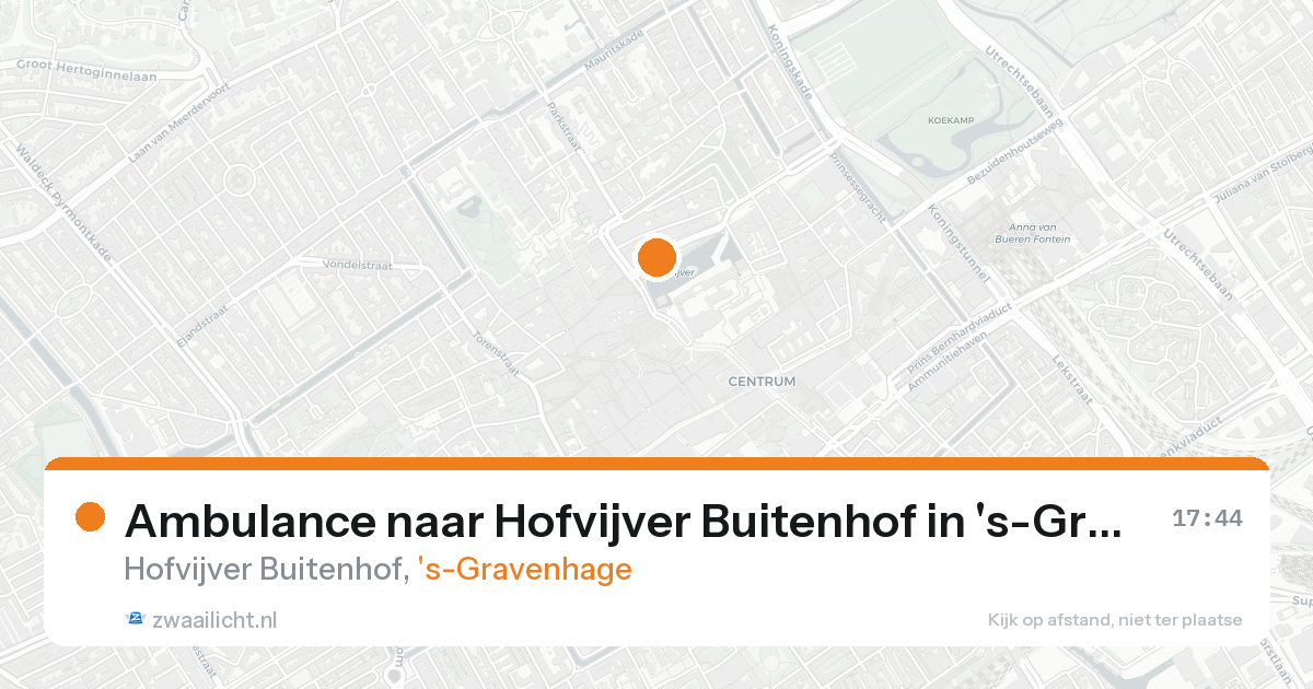 Ambulance naar Hofvijver Buitenhof in 's-Gravenhage — 31 jan 2026