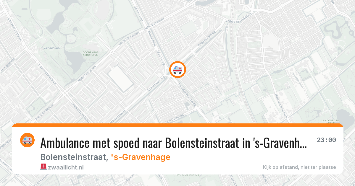 Ambulance met spoed naar Bolensteinstraat in 's-Gravenhage — 22 mei 2026