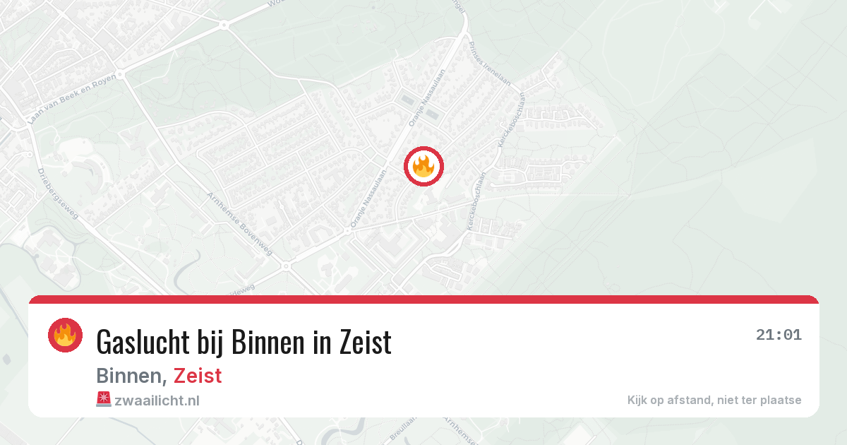 Gaslucht bij Binnen in Zeist — 6 jul 2026