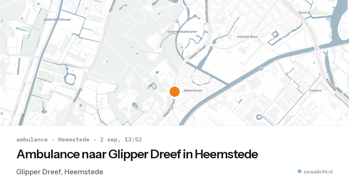 Ambulance naar Glipper Dreef in Heemstede — 2 sep 2026