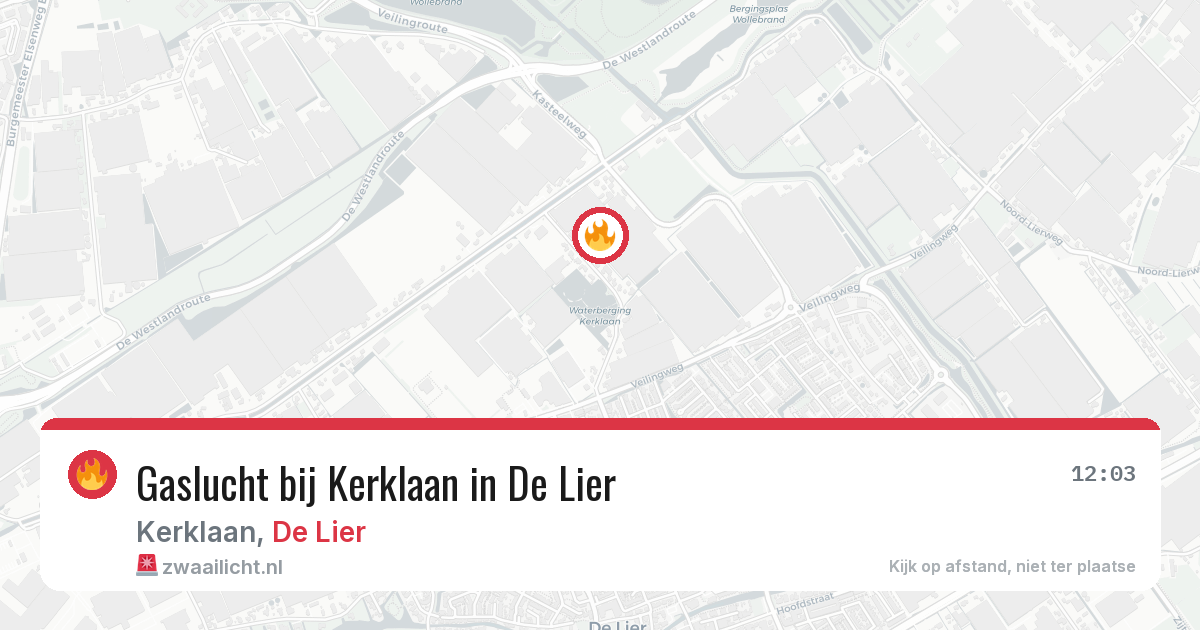 Gaslucht bij Kerklaan in De Lier — 30 jun 2026