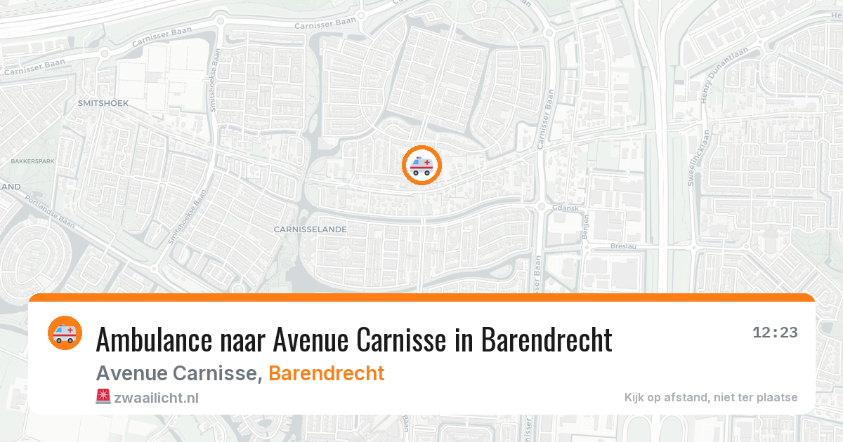 Ambulance naar Avenue Carnisse in Barendrecht — 21 mei 2026