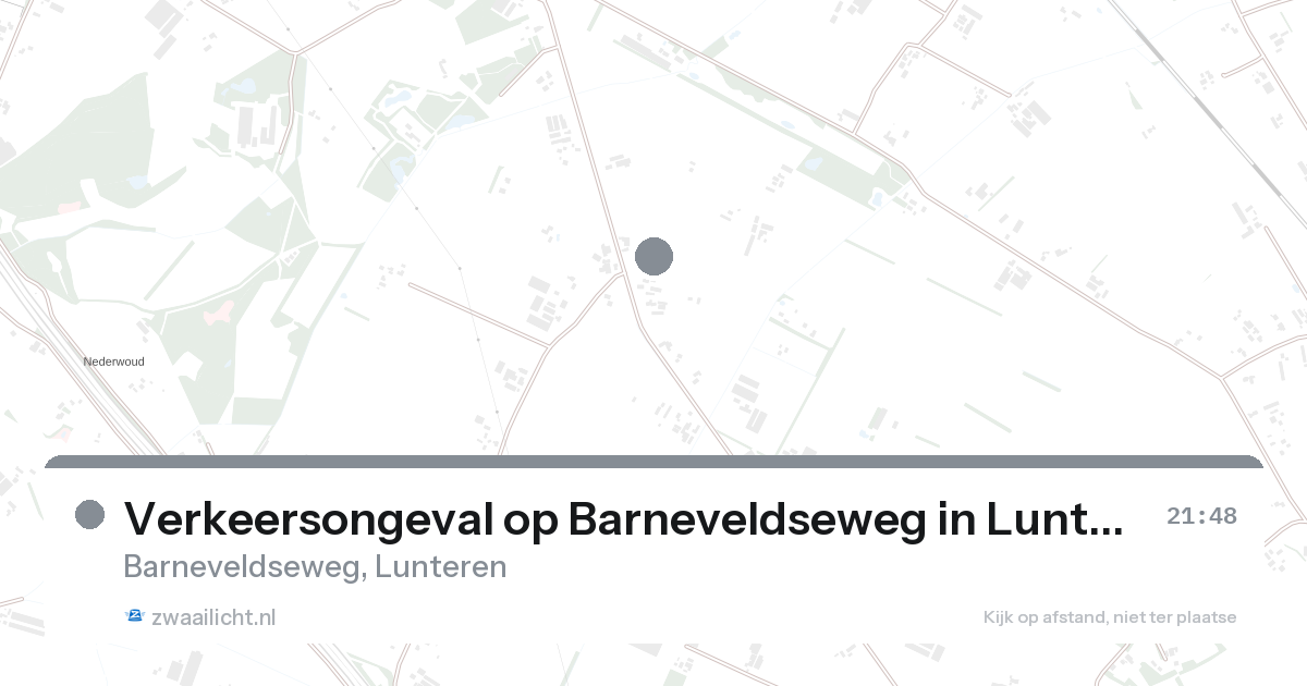 Verkeersongeval op Barneveldseweg in Lunteren — 27 aug 2026